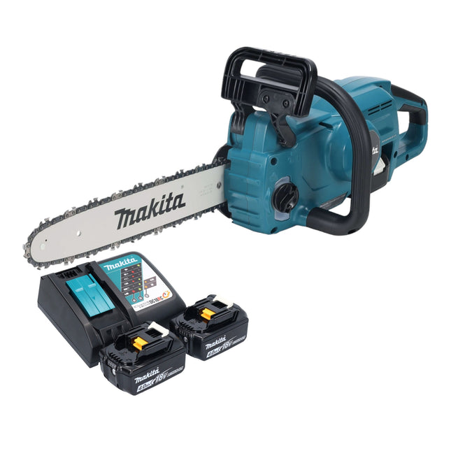 Makita DUC 357 RM2X3 akumulatorowa pilarka łańcuchowa 18 V 35 cm bezszczotkowa + 2x akumulator 4,0 Ah + ładowarka