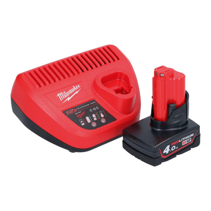 Milwaukee M12 PCG/400A-401 Akumulatorowy pistolet na kartusze 12 V 400 ml + 1x akumulator 4,0 Ah + ładowarka