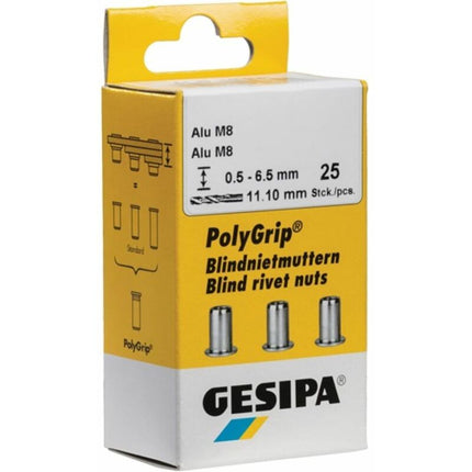 Nitonakrętka GESIPA PolyGrip(R) trzon nitu d x l 9 x 18 mm M6 ( 4000813826 )