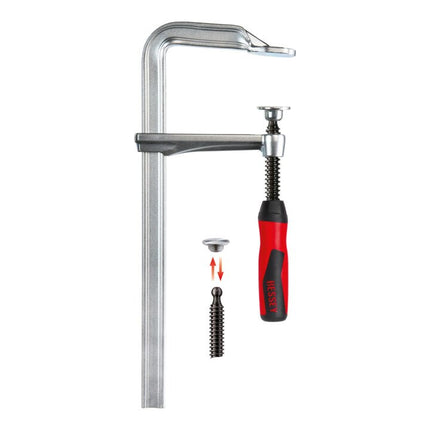 Ścisk śrubowy BESSEY GZ-2K wykonany w całości ze stali Szerokość mocowania 160 mm Występ 80 mm ( 4000831780 )