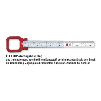 Taśma miernicza BMI ERGOLINE długość 50 m szerokość taśmy 13 mm ( 4000855436 )