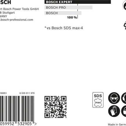 Wiertarka udarowa BOSCH Expert SDS max-8X Ø 16 mm długość robocza 600 mm długość robocza 740 mm ( 4000909897 )