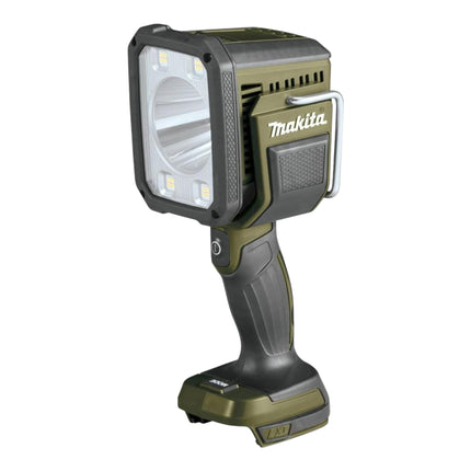 Makita DML 812 G1 akumulatorowy reflektor ręczny 18 V 1250 lm LED Olive Green Outdoor Adventure edycja specjalna + 1x akumulator 6,0 Ah - bez ładowarki