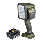Makita DML 812 G1 akumulatorowy reflektor ręczny 18 V 1250 lm LED Olive Green Outdoor Adventure edycja specjalna + 1x akumulator 6,0 Ah - bez ładowarki