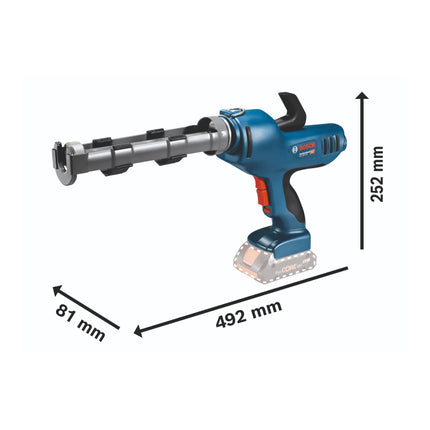 Bosch GCG 18V-310 Professional akumulatorowy pistolet do kartuszy 18 V 310 ml 3,5 kN Solo ( 06019C4100 ) - bez akumulatora, bez ładowarki