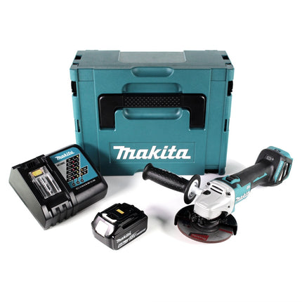 Makita DGA 511 RG1J Akku Winkelschleifer 18V 125mm Brushless + 1x Akku 6,0Ah + Ladegerät + Makpac - Toolbrothers