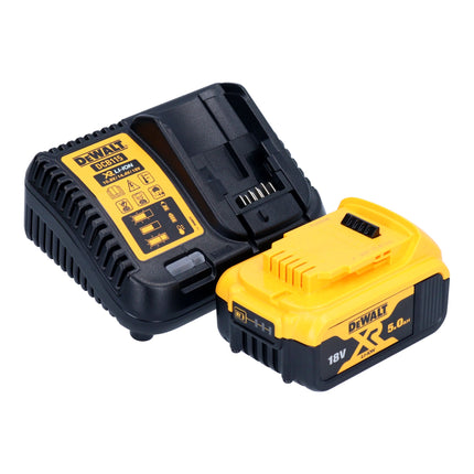 Akumulatorowa szlifierka kątowa DeWalt DCG 409 P1T 18 V 125 mm bezszczotkowa + 1x akumulator 5,0 Ah + ładowarka + TSTAK