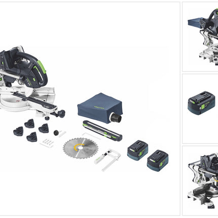 Festool KSC 60 EB-Basic KAPEX akumulatorowa piła poprzeczna 18 V / 36 V 216 mm bezszczotkowa + 2x akumulator 5,0 Ah - bez ładowarki