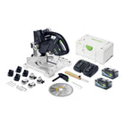 Festool SYMC 70 Basic SYMMETRIC akumulatorowa pilarka do formowania 36 V ( 2 x 18 V ) 216 mm + 2x akumulator 8,0 Ah + podwójna ładowarka + Systainer