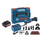 Bosch GOP 18V-34 Professional akumulatorowa przecinarka wielofunkcyjna 18 V Starlock Plus + 1x akumulator 5,0 Ah + 17 szt. akcesoriów + L-Boxx - bez ładowarki
