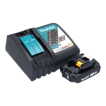 Makita DDF 083 RA1 akumulatorowa wiertarko-wkrętarka 18 V 40 Nm 1/4'' bezszczotkowa + 1x akumulator 2,0 Ah + ładowarka