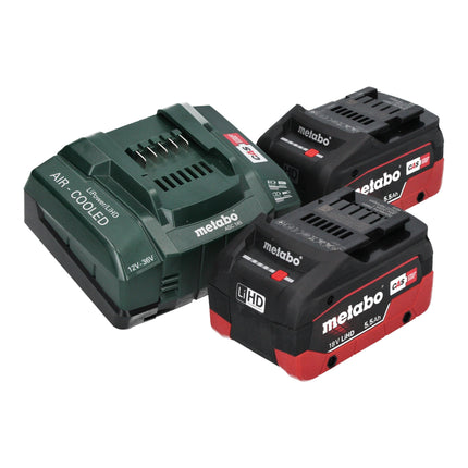Metabo BS 18 LTX BL I Akumulatorowa wiertarko-wkrętarka 18 V 130 Nm bezszczotkowa + 2x akumulator LiHD 5,5 Ah + ładowarka