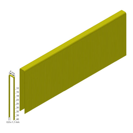 Zszywki Prebena PROFI-ES-BOX typ E 26 / 32 / 40 mm 7000 szt. stal ocynkowana hartowana