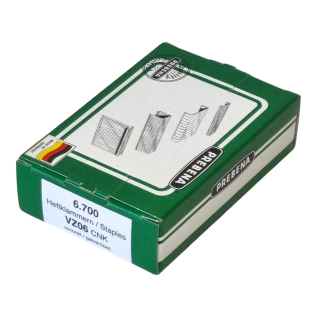 Zszywka Prebena VZ06CNK 10,5 x 6 mm typ VZ 6700 sztuk wykonana ze stali ocynkowanej