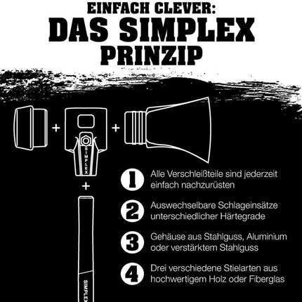 Młotek rozłupujący Halder SIMPLEX ( 4000815572 ) 4100 g Długość trzonka 850 mm