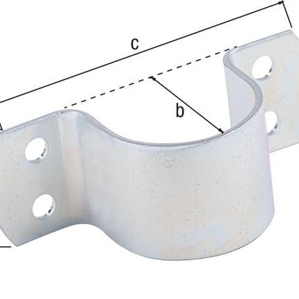 Zacisk do rur GAH Alberts ( 8001716667 ) L119xW40xH44mm stalowy do rur 44,5 mm 1 3/4"