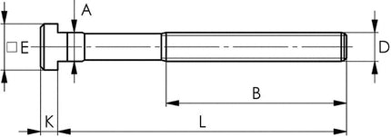 Śruba z rowkiem teowym AMF (DIN 787) ( 4000603223 ) Rowek teowy 16 mm M16 Długość 125 mm