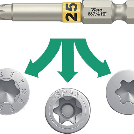 Wera Bit 867 TORX(R) HF ( 8002899418 ) 1/4 ″ TX 15 Długość 50 mm