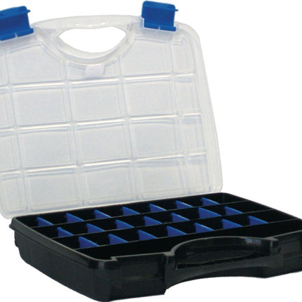 Pudełko asortymentowe Basic Line ( 4000871449 ) W460xD350xH81mm przezroczyste czarno-niebieskie