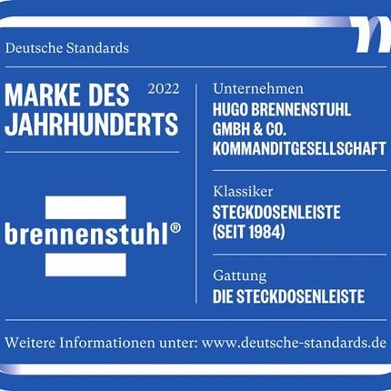 Listwa zasilająca Brennenstuhl Premium-Protect-Line ( 8001484633 ) 16 A 230 V czarna/srebrna 3 m PVC 1,5 mm²
