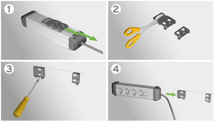 Listwa zasilająca Brennenstuhl Premium-Protect-Line ( 8001484635 ) 16 A 230 V czarna/srebrna 3 m PVC 1,5 mm²