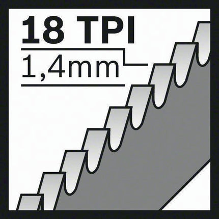 Brzeszczot do piły szablastej Bosch S 522 EF ( 8000343775 ) długość 100 mm szerokość 19 mm zestaw, frezowany