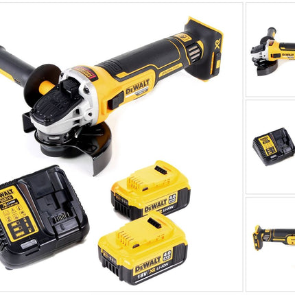 DeWalt DCG 405 M2 Akku Winkelschleifer 18V 125mm Brushless + 2x Akku 4,0Ah + Ladegerät - Toolbrothers