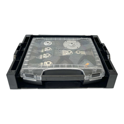 Fein Multimaster AMM 700 MAX AS akumulatorowe narzędzie wielofunkcyjne 18 V Starlock Max Black Edition + akumulator 4,0 Ah + ładowarka + 33 akcesoria + L-Boxx