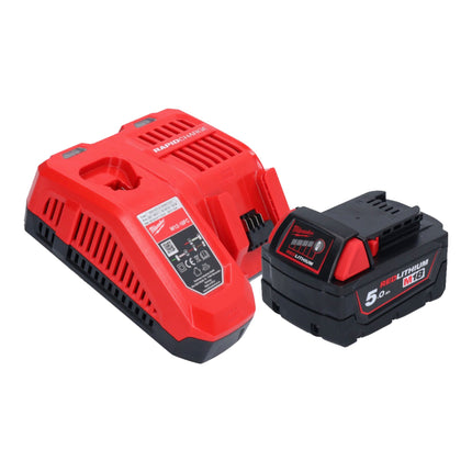 Milwaukee M18 FOPH2 LTA 501 Akku Basiseinheit 18 V Brushless Rasentrimmer Aufsatz 1x Akku 5 0 Ah Ladegeraet 2 - toolbrothers