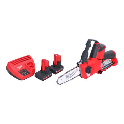 Milwaukee M12 FHS 502 Akku Astsaege 12 V 15 cm Brushless 2x Akku 5 0 Ah Ladegeraet 0 - toolbrothers