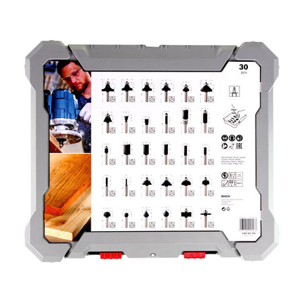 Bosch Mixed Fraeser Set 8 mm 30 tlg Koffer 2607017475 fuer Oberfraesen mit Rundschaft Beschaedigt 4 - toolbrothers