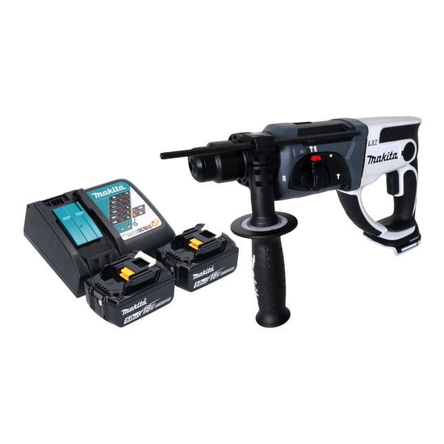 Makita DHR 202 RTW Akku Bohrhammer 18 V 20 mm 2 0 J weiss 2x Akku 5 0 Ah Ladegeraet 0 - toolbrothers