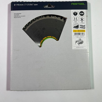 Festool Feinzahn Kreissaegeblatt HW 190 x 2 4 mm xFF W48 190 mm 48 Zaehne FastFix 492050 Leicht Gebraucht 1 - toolbrothers