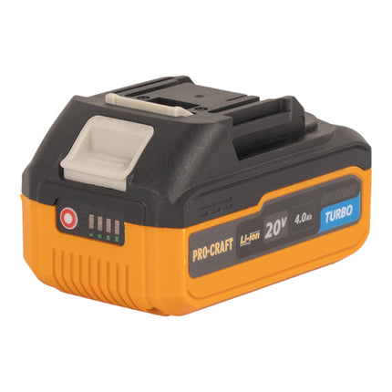 Procraft 20 4 Turbo Akku 20 V 4 0 Ah 4000 mAh Li ion mit Ladestandsanzeige 0 - toolbrothers