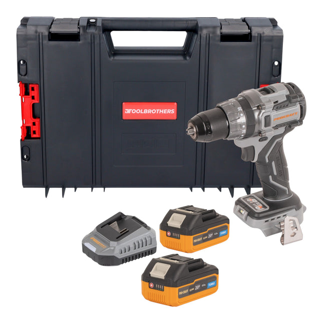 Procraft Industrial CD20Abb Akku Schlagbohrschrauber 20 V 85 Nm 2x Akku 4 0 Ah Ladegeraet RHINO Toolcase 0 - toolbrothers