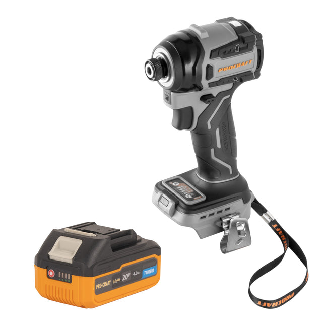 Procraft Industrial ID20Abb Akku Schlagschrauber 20 V 180 Nm 1 4 1x Akku 4 0 Ah ohne Ladegeraet 0 - toolbrothers