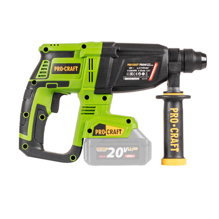 Procraft PHA40bb c Akku Bohrhammer 20 V 2 6 J SDS plus Brushless 1x Akku 2 0 Ah Koffer ohne Ladegeraet 4 - toolbrothers