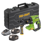 Procraft PHA40bb c Akku Bohrhammer 20 V 2 6 J SDS plus Brushless 2x Akku 4 0 Ah Ladegeraet Koffer 0 - toolbrothers