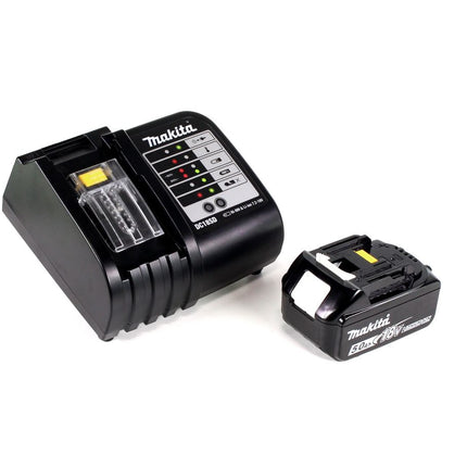 Makita DHP 458 ST1JB Akku Schlagbohrschrauber 18 V 91Nm Schwarz im Makpac + 1x 5,0 Ah Akku + Ladegerät + 38 tlg. Bit- & Bohrer Set - Toolbrothers