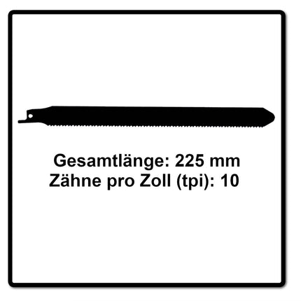 Komet Säbelsägeblatt PALLETS 225mm 10tpi 10 Stk. ( 2x 501.360 ) HSS-Bi-Metall - Toolbrothers