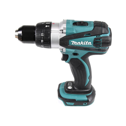 Makita DHP 458 SMX4 Akku Schlagbohrschrauber 18V 91Nm + 1x Akku 4,0Ah + Ladegerät + 70tlg. Bit Bohrer Set + Koffer