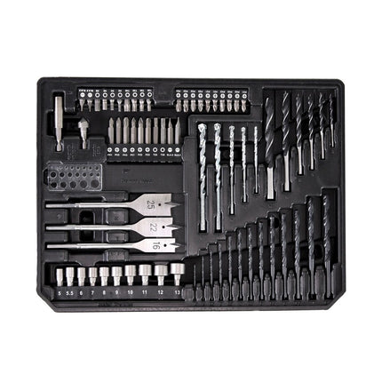 Makita DHP 481 SGX4 Akku Schlagbohrschrauber 18V 115Nm + 1x Akku 6,0Ah + Ladegerät + 70tlg. Bit Bohrer Set + Koffer