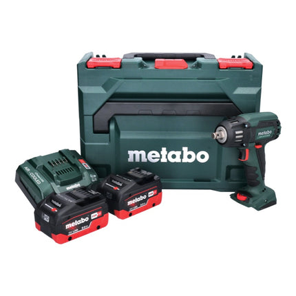 Metabo SSW 18 LTX 400 BL akumulatorowy klucz udarowy 18 V 400 Nm 1/2" bezszczotkowy + 2x akumulator 8,0 Ah + ładowarka + metaBOX