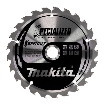 Akumulatorowa pilarka tarczowa Makita DHS 680 Z 18 V 165 mm + tarcza pilarska EFFICUT - bez akumulatora, bez ładowarki