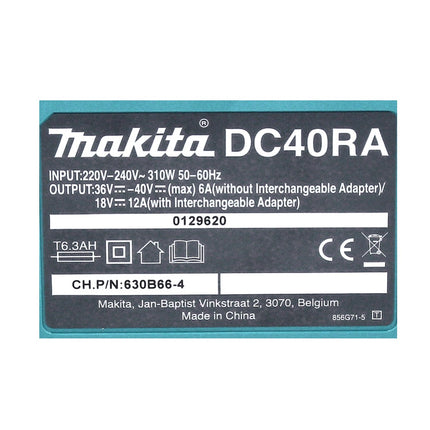Makita DC 40 RA 40 V max. szybka ładowarka XGT LXT ( 191E07-8 ) do akumulatorów Li-Ion 14,4 V - 18 V - 40 V