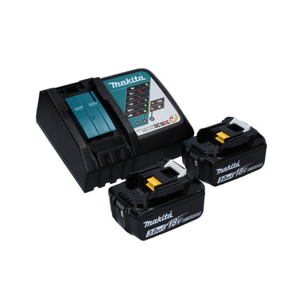 Makita DLM 432 RF2 kosiarka akumulatorowa 36 V ( 2x 18 V ) 43 cm bezszczotkowa + 2x akumulator 3,0 Ah + ładowarka