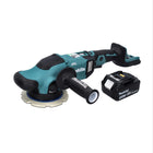 Makita DPO 600 T1 akumulatorowa polerka mimośrodowa 18 V 150 mm XPT bezszczotkowa + 1x akumulator 5,0 Ah - bez ładowarki