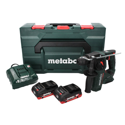 Metabo BH 18 LTX BL 16 akumulatorowa wiertarko-wkrętarka udarowa 18 V 1,3 J SDS-plus Brushless ( 600324800 ) + 2x akumulator 4,0 Ah + ładowarka + MetaBOX