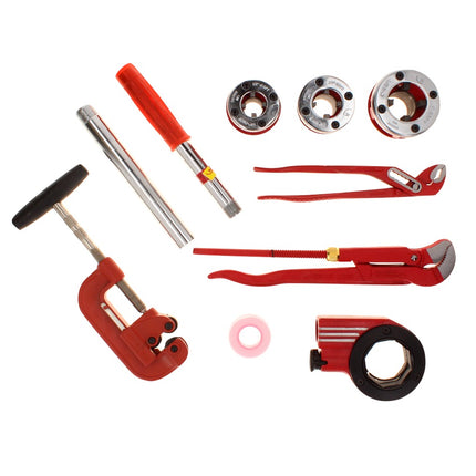 Rothenberger Industrial Sanikit 10 tlg. Werkzeugkoffer Sanitär Set ( 070673E ) + RoPump Power Saugdruck Handpumpe Rohrreiniger + Gummiadapter ( 1500002695 )