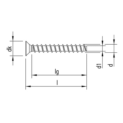 HECO MULTI MONTI plus F Schraubanker 7,5 x 100 mm 100 Stück ( 2x 48517 ) Betonschraube, Senkkopf, T-Drive, verzinkt blau, A2K